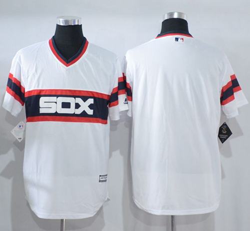 White Sox Blank White New Cool Base Alternate Home Stitched MLB Jersey